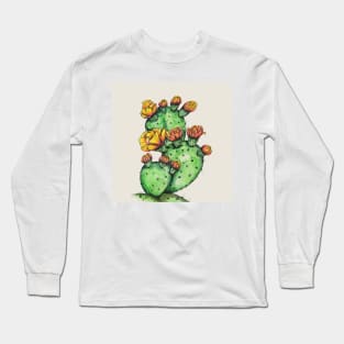 Prickly Pear Cactus Long Sleeve T-Shirt